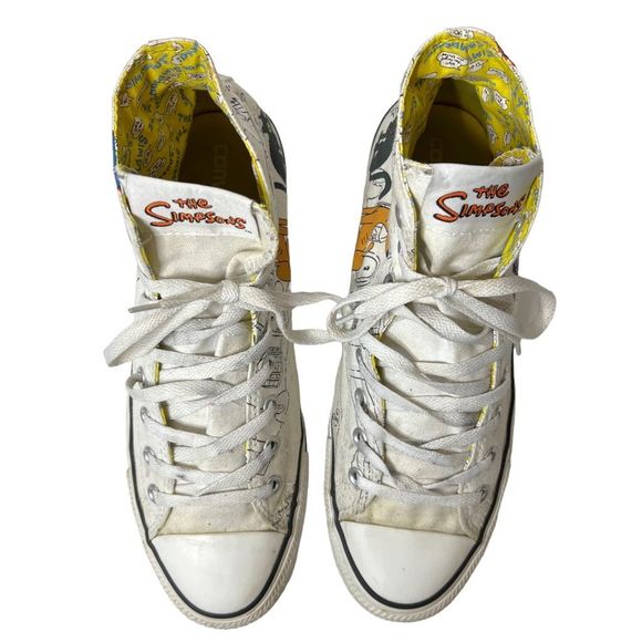 The Simpsons x Converse All Star Graphic 25 Years Hi-top Sneakers Size Men’s 11 - Picture 4 of 11